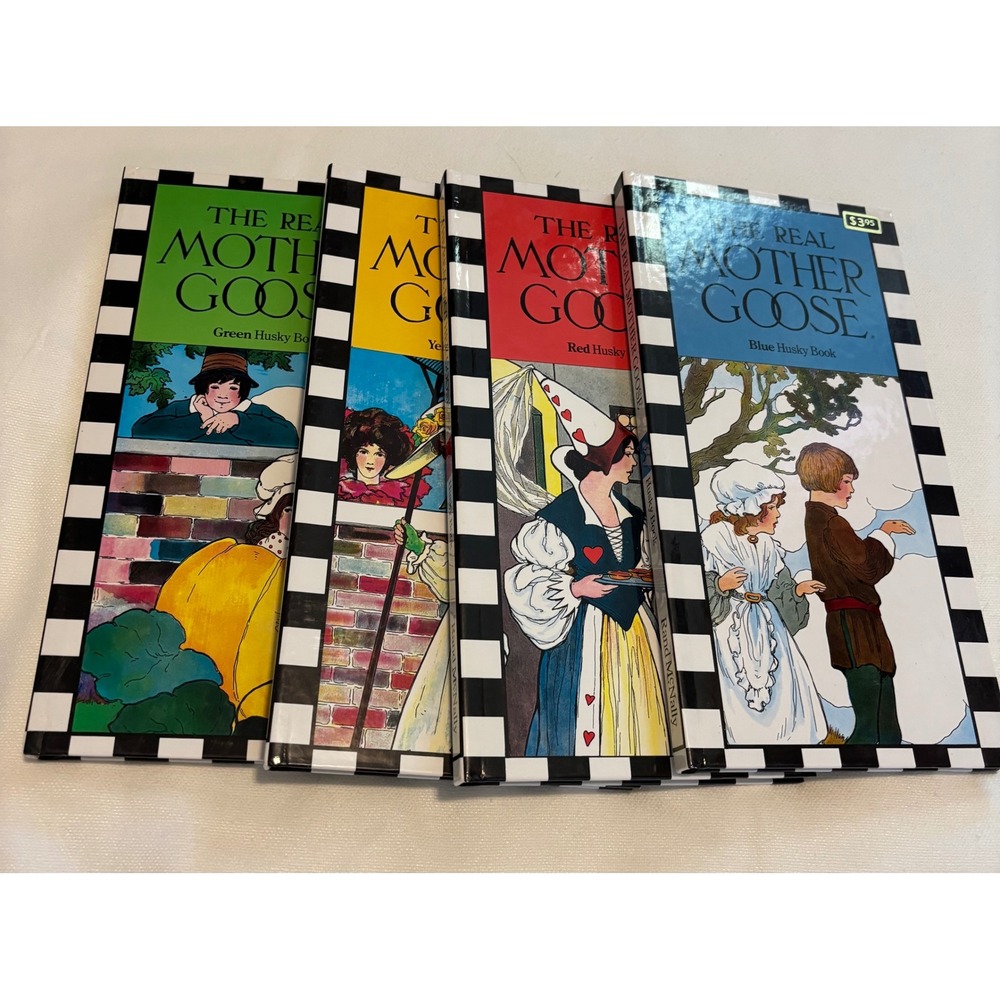 Vintage Rand McNally The Real Mother Goose Husky Books Set of 4 1986